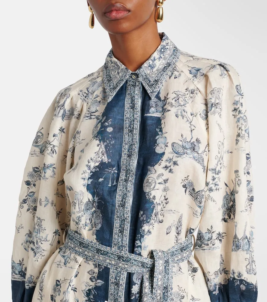 Al√É¬©mais Casa printed shirt midi dress