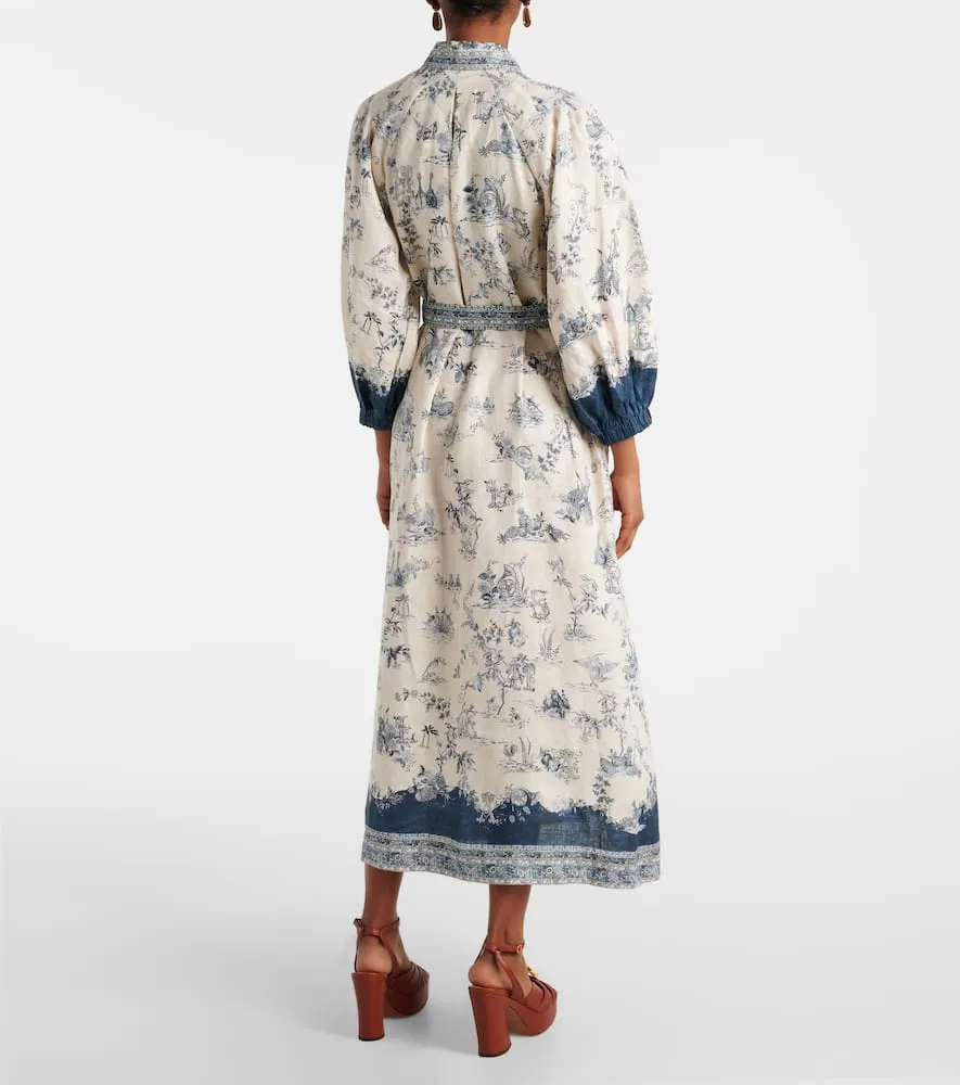 Al√É¬©mais Casa printed shirt midi dress