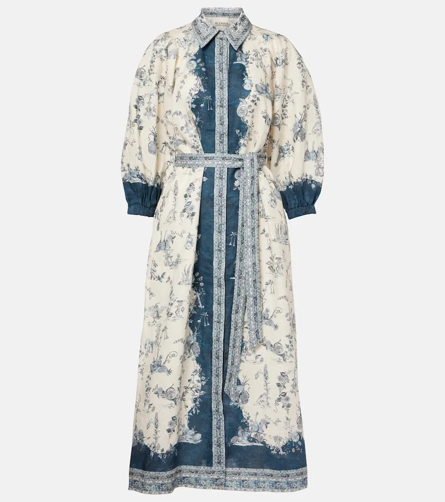 Al√É¬©mais Casa printed shirt midi dress