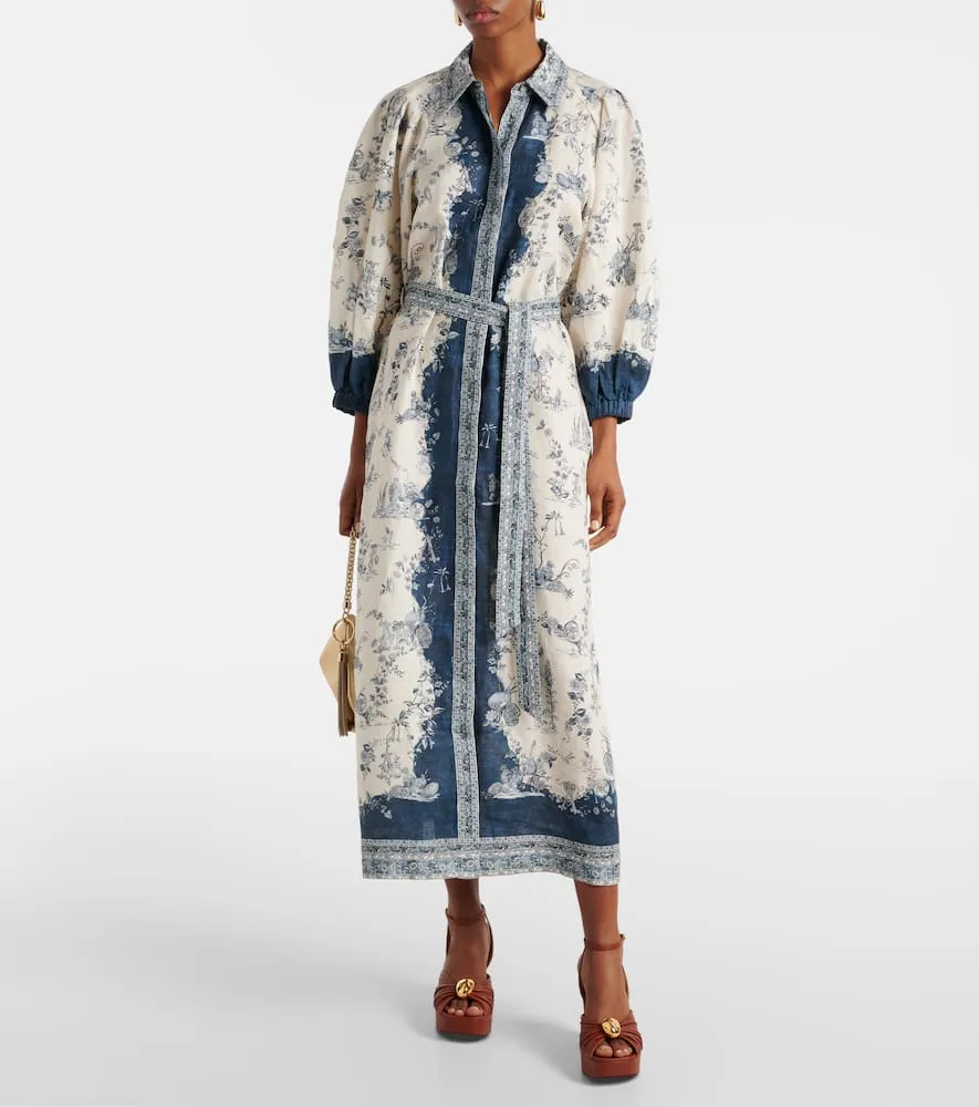 Al√É¬©mais Casa printed shirt midi dress