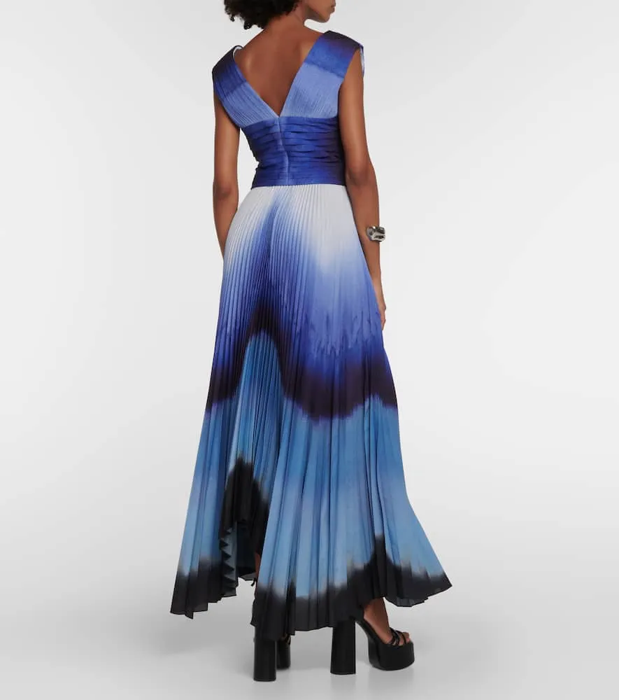 Altuzarra Printed pleated maxi dress