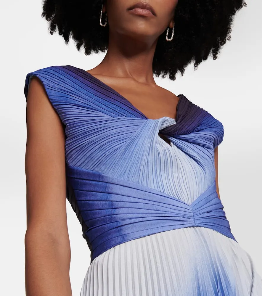 Altuzarra Printed pleated maxi dress
