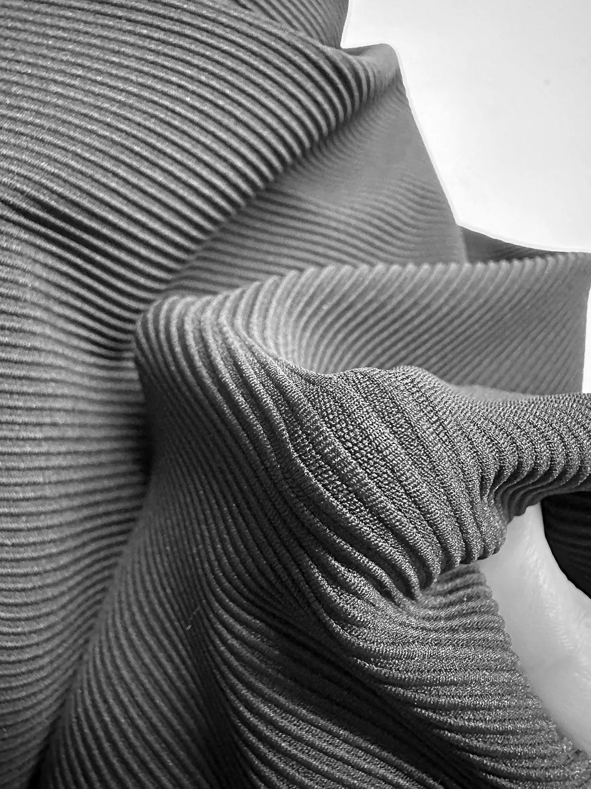 Black Compression Extra Ribbed Weave Legging Fabric