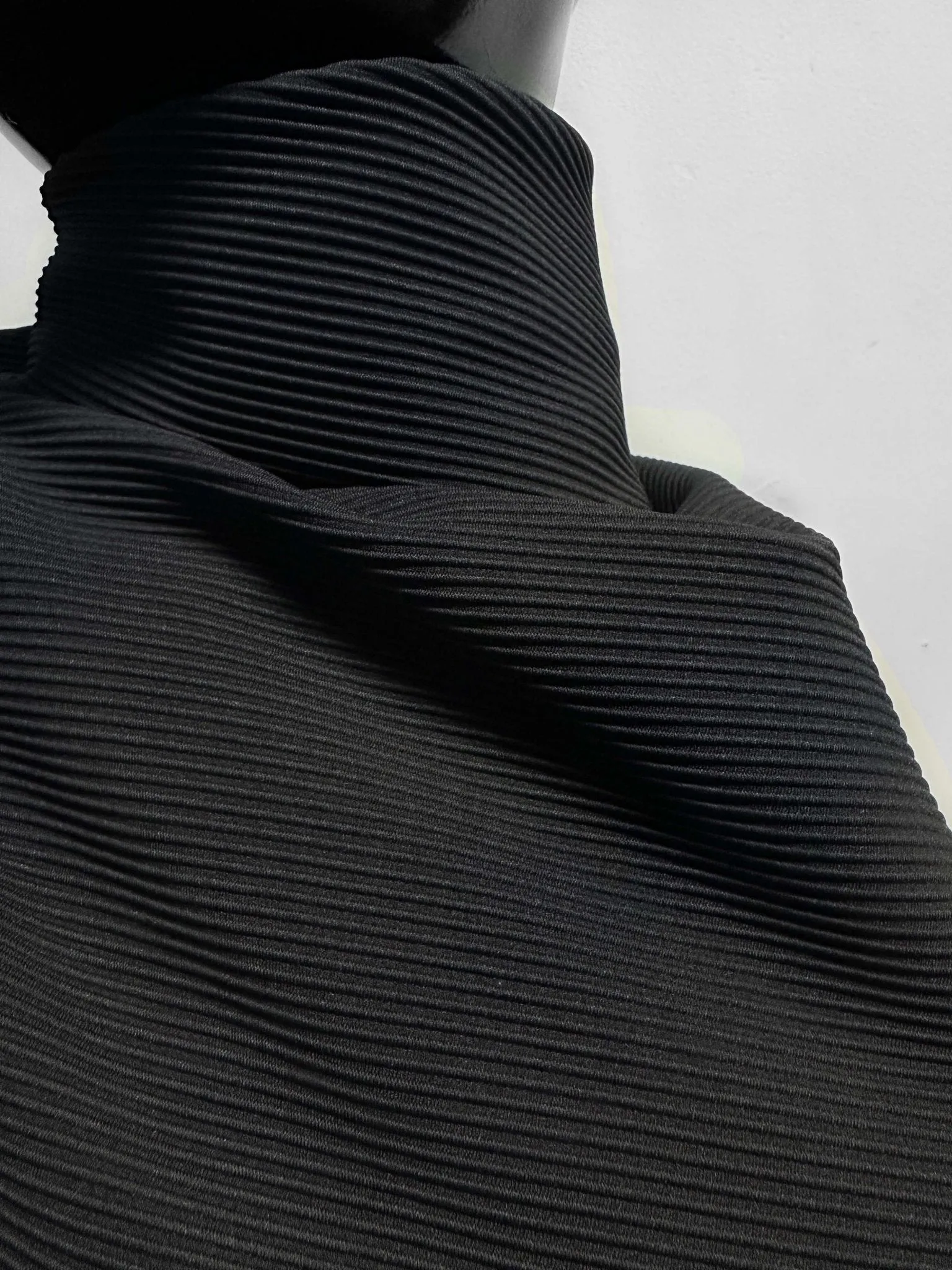Black Compression Extra Ribbed Weave Legging Fabric