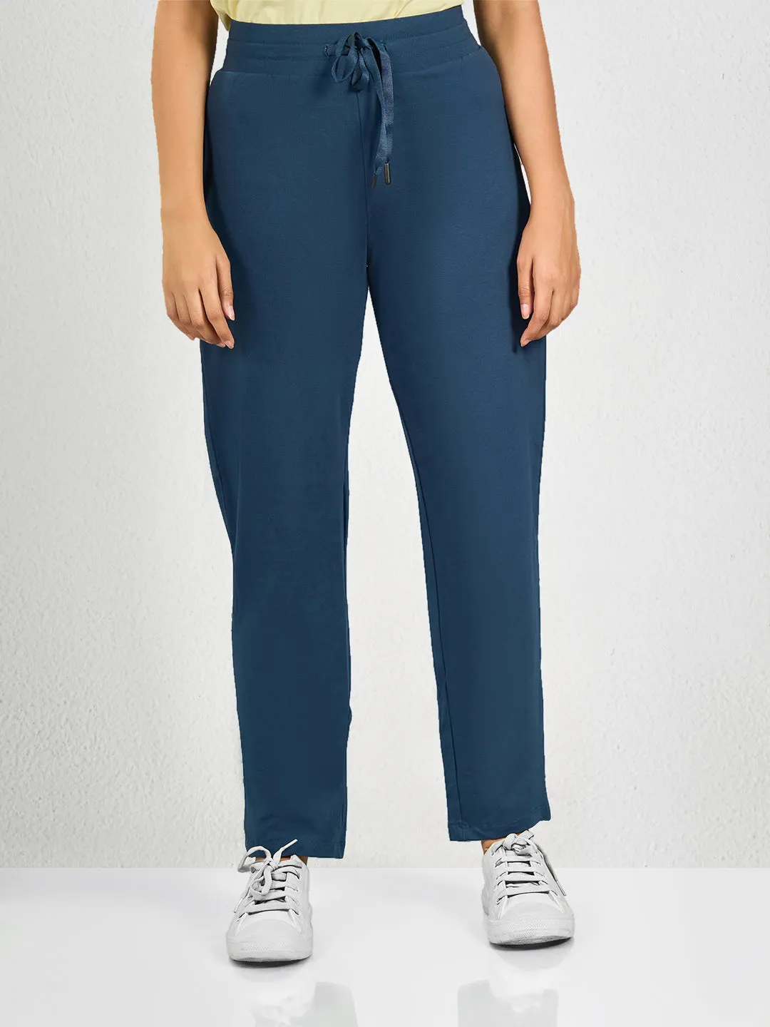 Blue Solid CR Track Pant