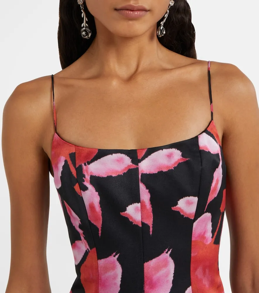 Blumarine Printed satin minidress