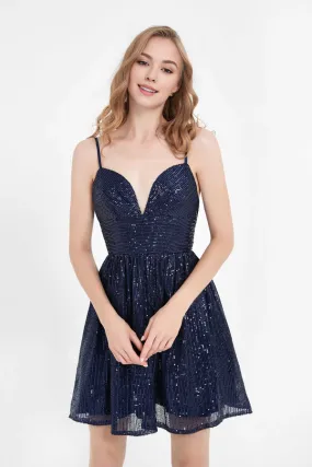 Fashion Homecoming Dresses Sweetheart Neck Mini Sequin Dress