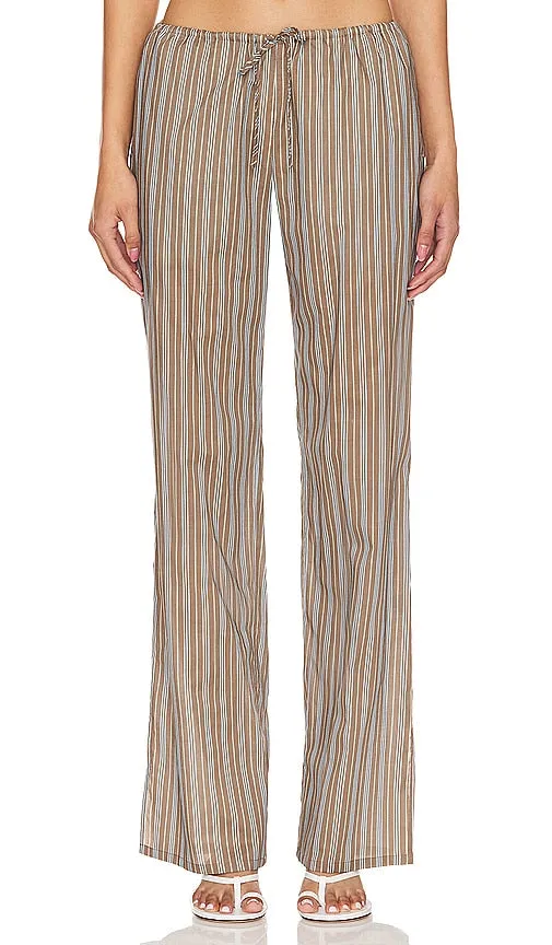 Frankies Bikinis Daisy Pant in Brown