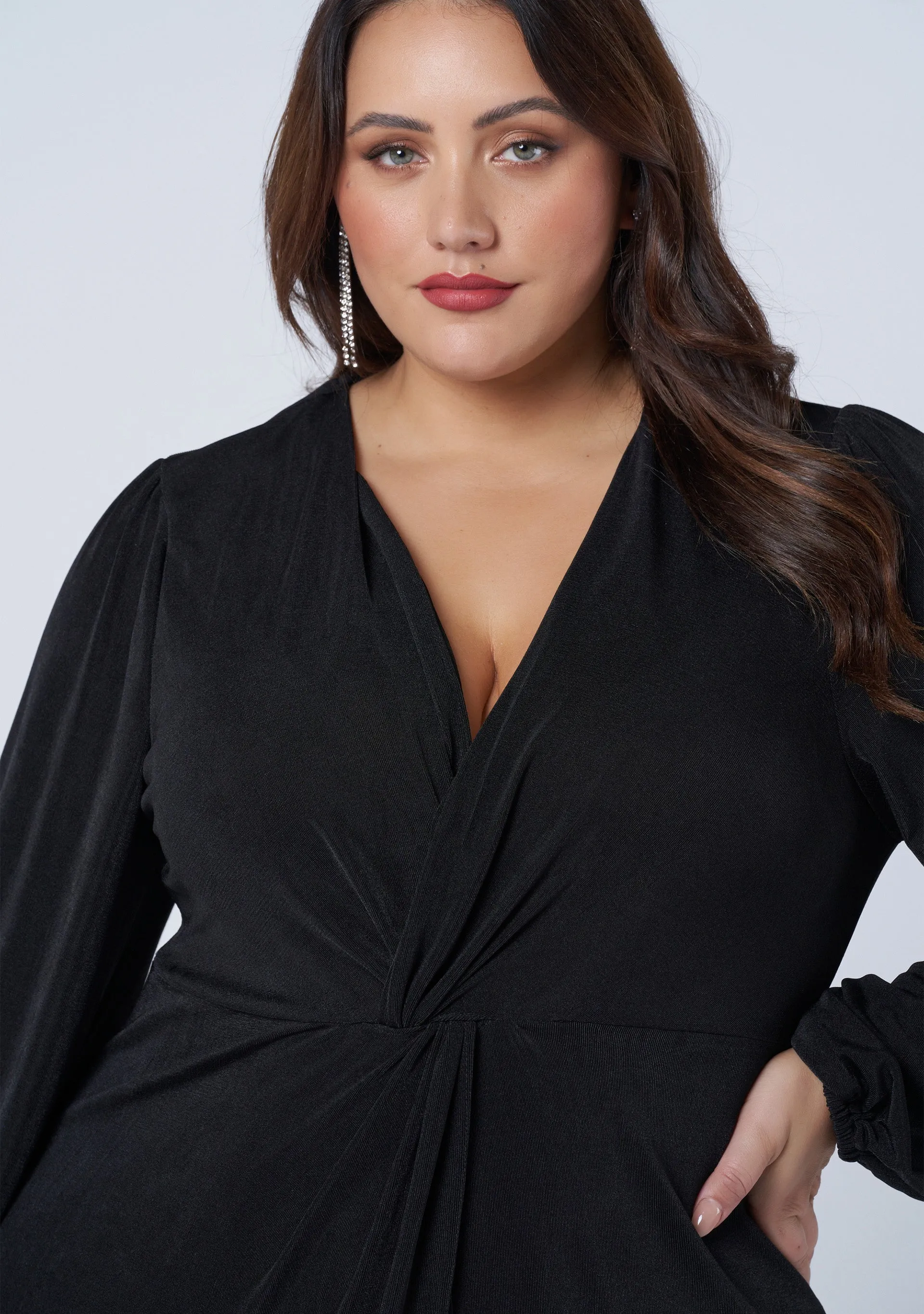 Goddess Twist Front Dress
