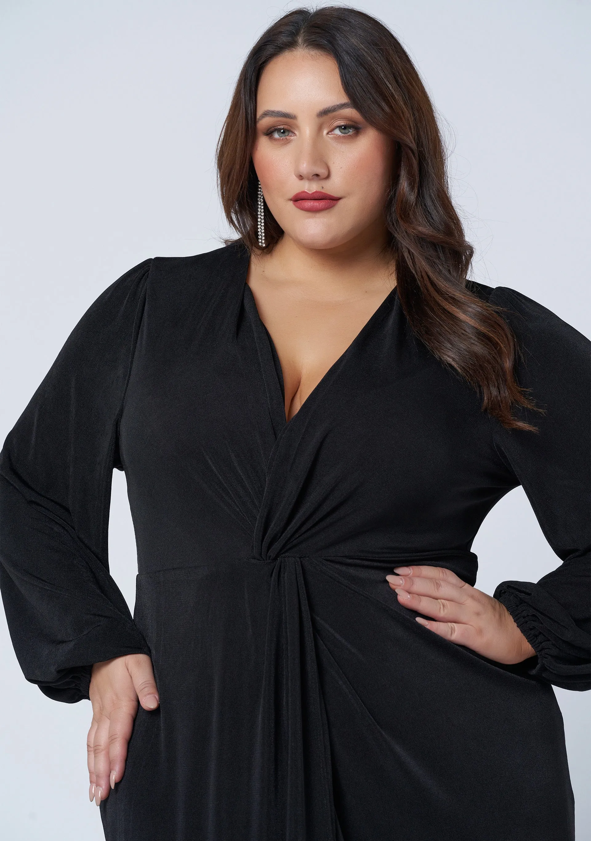 Goddess Twist Front Dress