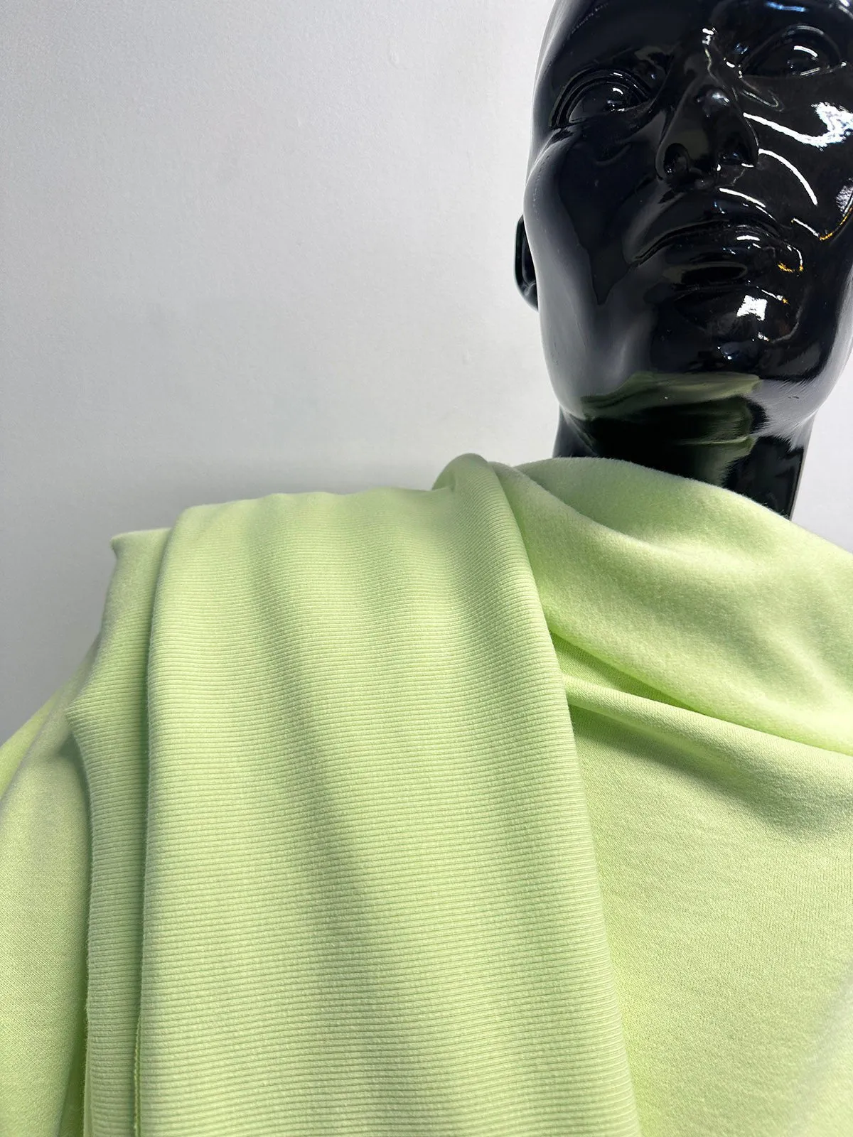 Lime Ice Sweatshirt Fleece and Ribbed Jersey