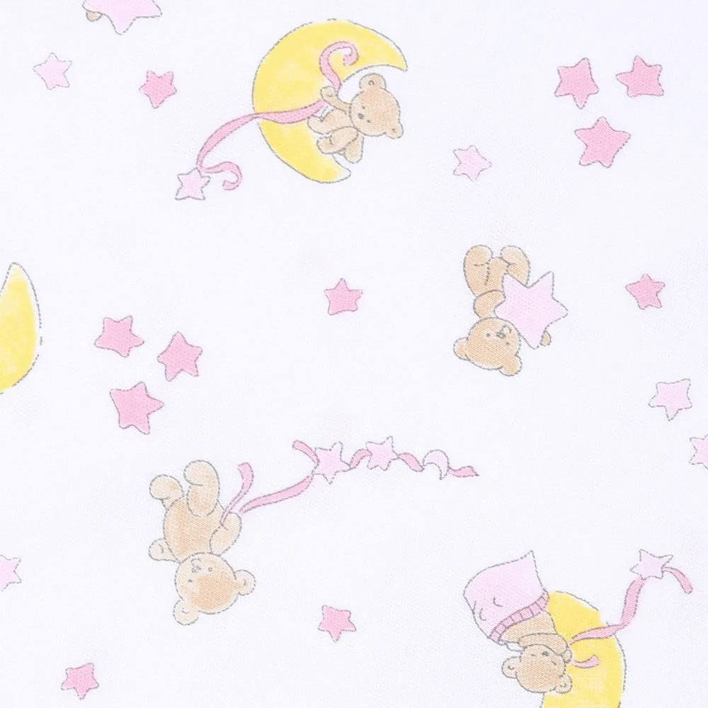 Magnolia Baby Girls Moon and Stars Zipped Pajamas - Pink