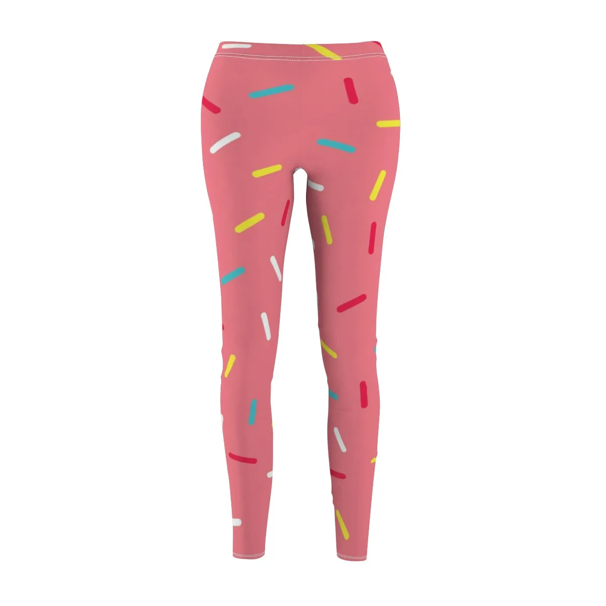 Pink Donut Sprinkles Women's Yoga Pants