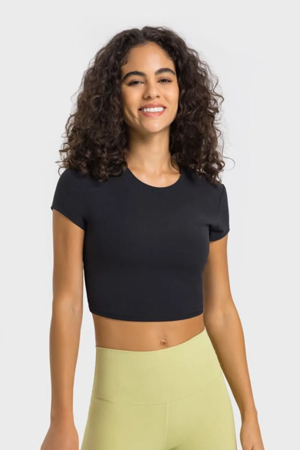 Short Sleeve Cropped Activewear Top
