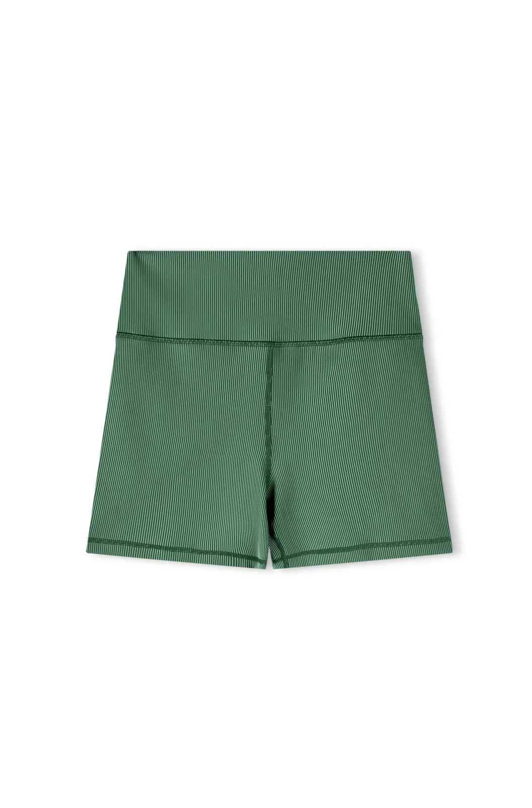 STRIPE RIB 4 INCH BIKE SHORTS | TALLOW GREEN