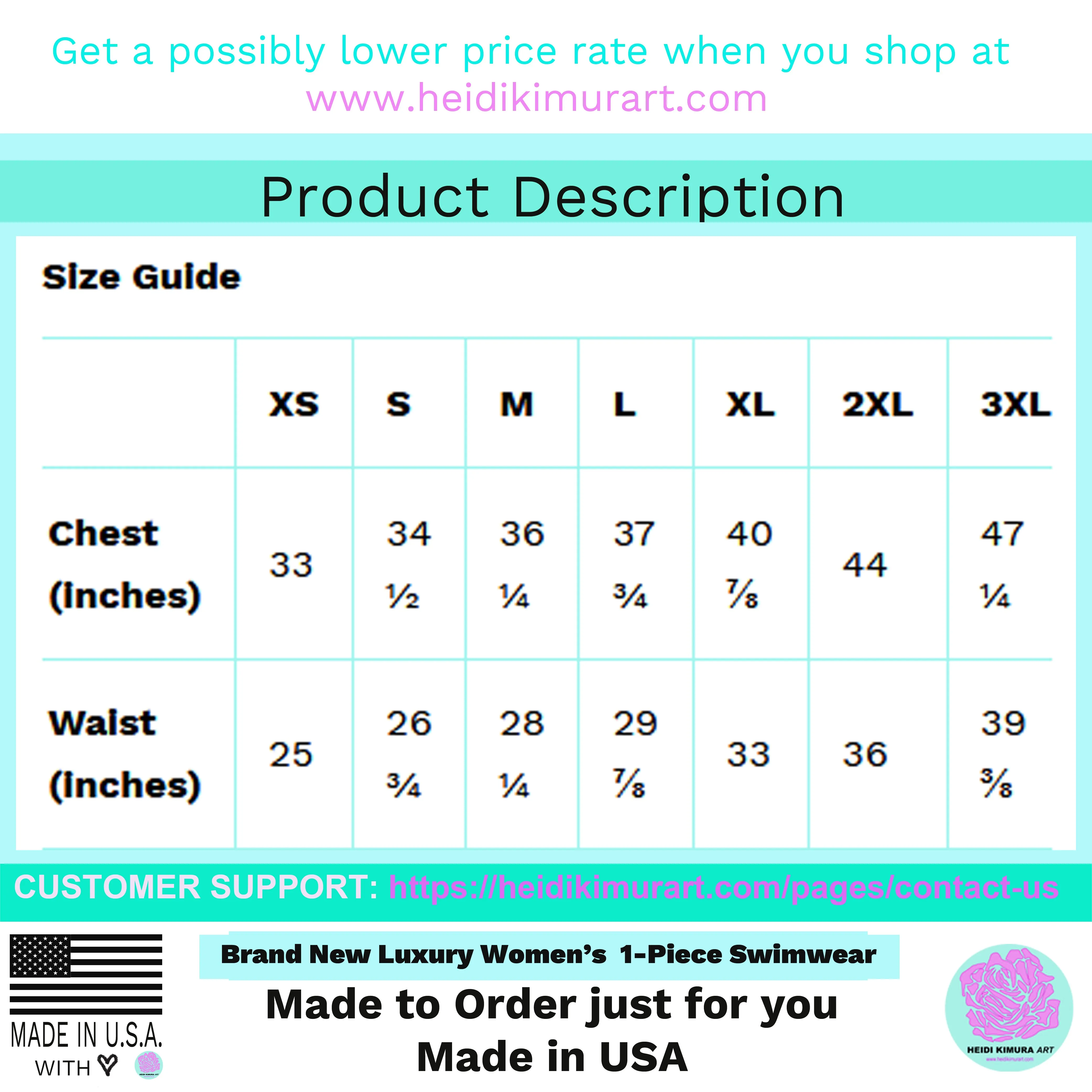 Yellow Orchids Women's Swimwear, Designer Floral Print One-Piece Swimsuit-Made in USA/EU
